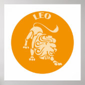 Löwe, Sternzeichen, Horoskop, Astrologie Poster (Vorne)