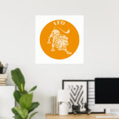 Löwe, Sternzeichen, Horoskop, Astrologie Poster (Heimbüro)