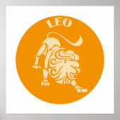 Löwe, Sternzeichen, Horoskop, Astrologie Poster (Vorne)