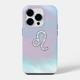 Löwe-Sternzeichen im Pastell-Nacre-Stil iPhone 14 Pro Hülle