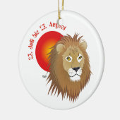 Löwe - Sternzeichen Keramik Ornament (Links)
