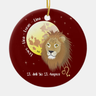 Löwe - Sternzeichen Keramikornament