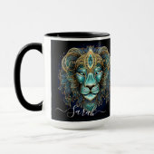 Löwe-Sternzeichen-Kunst für 23. Juli–22. August Tasse (Links)