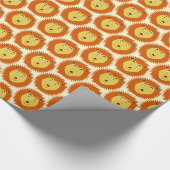 Löwe-Sternzeichen-Löwe-Geburtstagsmuster Geschenkpapier (Ecke)