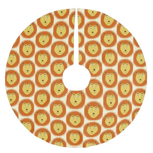 Löwe Sternzeichen Löwe Geburtstagsmuster Polyester Weihnachtsbaumdecke (Vorderseite)
