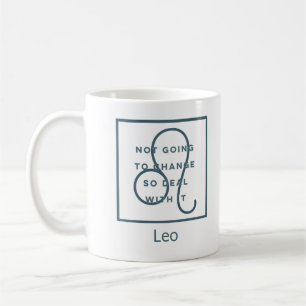 Löwe Sternzeichen Lustiger Spruch Blau Geburtstag Kaffeetasse