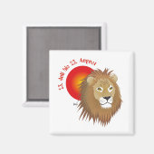 Löwe Sternzeichen Magnet (Vorderseite/Rückseite)