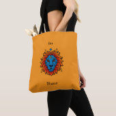Löwe Sternzeichen Pop Art - Retro Löwe Illustratio Tasche (Von Nahem)