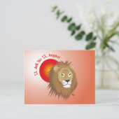 Löwe-Sternzeichen Postkarte (Stehend Vorderseite)
