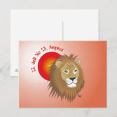 Löwe-Sternzeichen Postkarte (Vorne/Hinten)