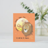Löwe-Sternzeichen Postkarte (Stehend Vorderseite)