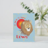 Löwe-Sternzeichen Postkarte (Stehend Vorderseite)