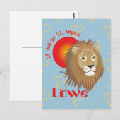 Löwe-Sternzeichen Postkarte (Vorne/Hinten)