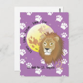 Löwe-Sternzeichen Postkarte (Vorne/Hinten)