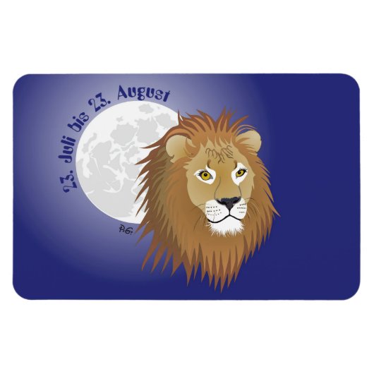 Löwe - Sternzeichen Premium Flexi Magnet (Horizontal)