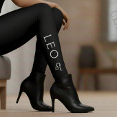 Löwe Sternzeichen Silber Schwarz Astrologie Geburt Leggings