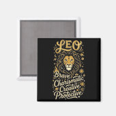 Löwe Sternzeichen Sternzeichen Geburtstag Horoskop Magnet (Vorderseite/Rückseite)