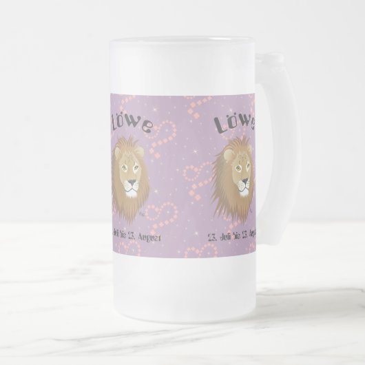 Löwe - Sternzeichen Tasse (VorderseiteRechts)