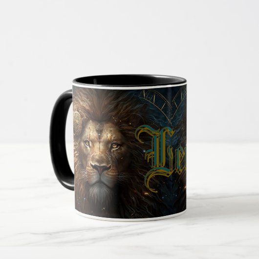 Löwe-Sternzeichen Tasse (Vorderseite Links)