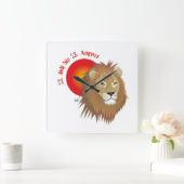 Löwe - Sternzeichen Uhr (Zuhause)