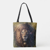 Löwe-Sternzeichen-Wasserfarben-Design Tasche (Rückseite)