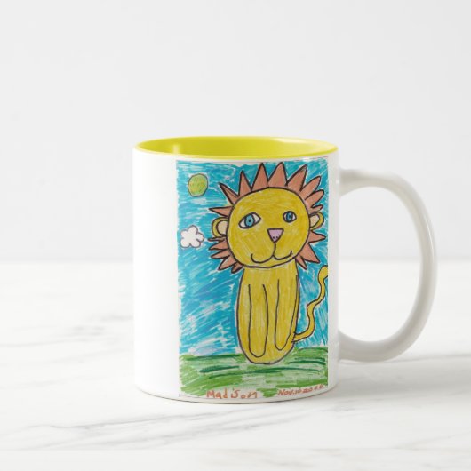 Löwe-Tasse Zweifarbige Tasse (Rechts)