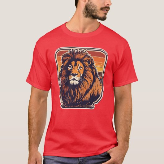 Löwe Tier Safari Löwe Geschenk T-Shirt (Vorderseite)