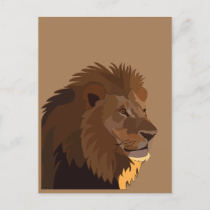 Löwe Tier Wildnis Postkarte