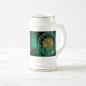 Löwe-Tierkreis-Astrologieentwurf Bierglas (VorderseiteRechts)