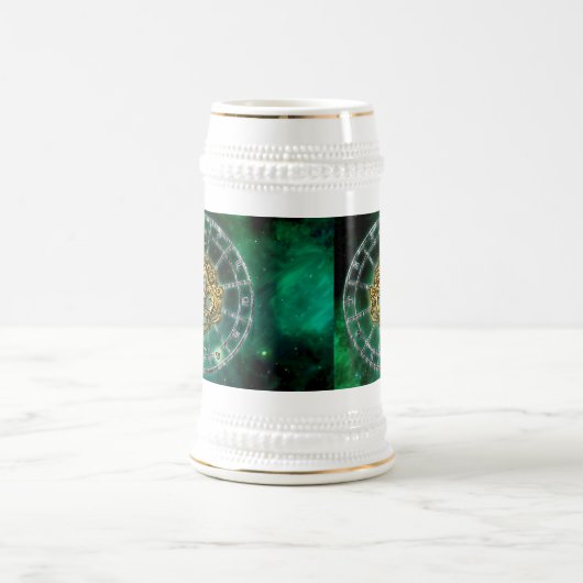 Löwe-Tierkreis-Astrologieentwurf Bierglas (Mittel)