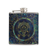 Löwe-Tierkreis-Goldohrschnecke auf Konstellation Flachmann (Vorderseite)