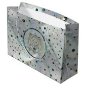 Löwe-Tierkreis-Goldohrschnecke auf Konstellation Große Geschenktüte (Rückseite Schrägansicht)