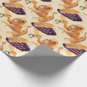 Löwe-Tierkreis-Löwe GoldenOrange Geschenkpapier (Ecke)