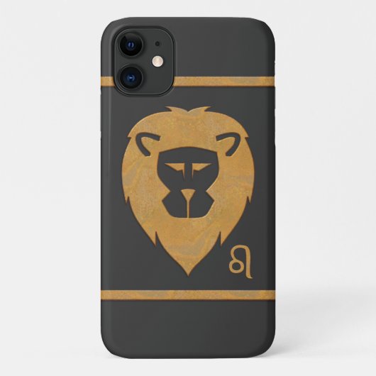 Löwe-Tierkreis-Löwe-Kopf-Marmor-Effekt Case-Mate iPhone Hülle (Rückseite)