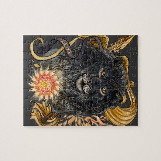 Löwe-Tierkreis Puzzle (Horizontal)