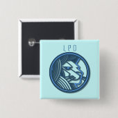 Löwe-Tierkreis-Quadrat-Button Button (Vorne & Hinten)