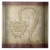 Löwe-Tierkreis-Zeichen Fliese (Vorderseite)