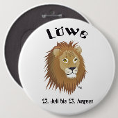 Löwe-Tierkreiszeichen Button (Vorne & Hinten)