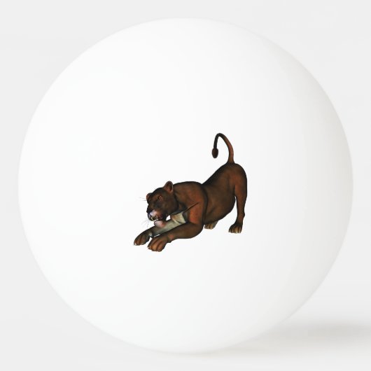 Löwe Tischtennisball (Vorderseite)
