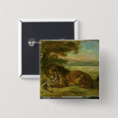 Löwe und Alligator, 1863 Button (Vorne & Hinten)
