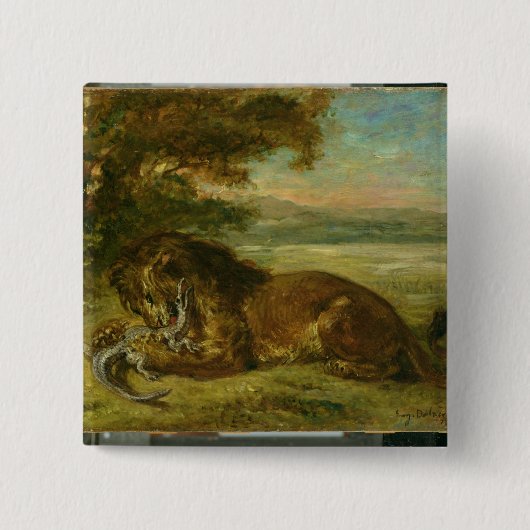 Löwe und Alligator, 1863 Button (Vorderseite)