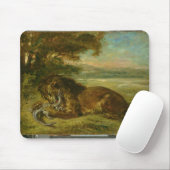 Löwe und Alligator, 1863 Mousepad (Mit Mouse)