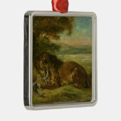 Löwe und Alligator, 1863 Silbernes Ornament (Rechts)