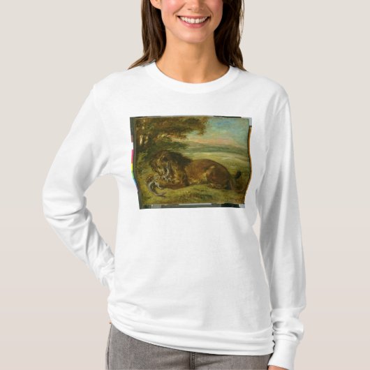 Löwe und Alligator, 1863 T-Shirt (Vorderseite)