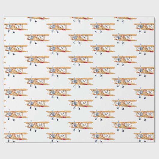 Löwe und Biplane Geschenkpapier (Flach)