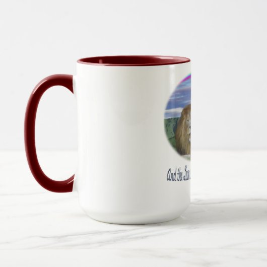 Löwe und das Lamm christlich Tasse (Links)
