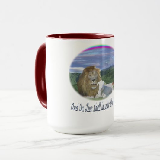 Löwe und das Lamm christlich Tasse (Vorderseite Links)