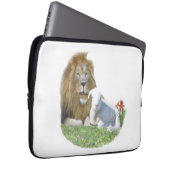 Löwe und das Lamm Christliche Geschenke Laptopschutzhülle (Vorne Rechts)