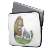 Löwe und das Lamm Christliche Geschenke Laptopschutzhülle (Vorderseite Links)