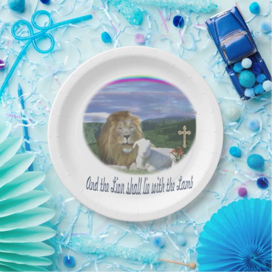 Löwe und das Lamm christliche Geschenke Pappteller (Party)